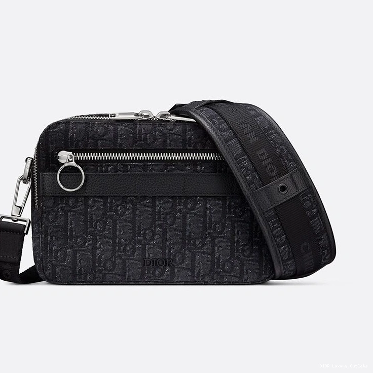 Cheap Messenger Dior Oblique Safari Motif Black Canvas 0814 Luxury
